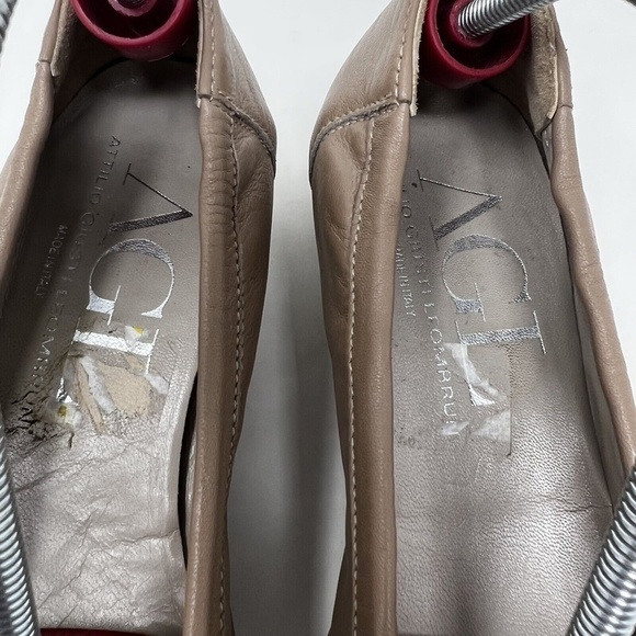 AGL Attilio Giusti Leombruni Snaffle Leather Pump Sz 38 / US 7.5 Snake Beige - Picture 7 of 11